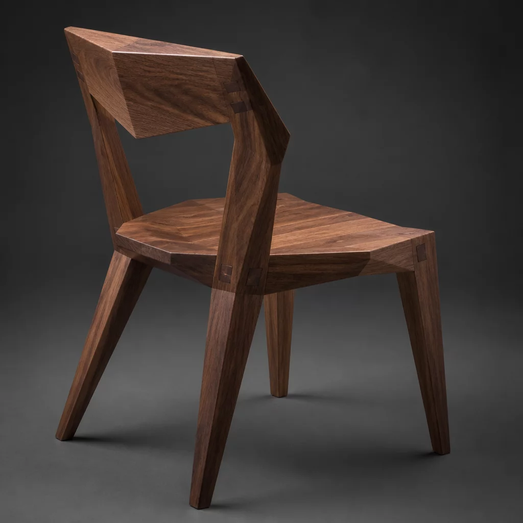 Geometric Wooden Chair