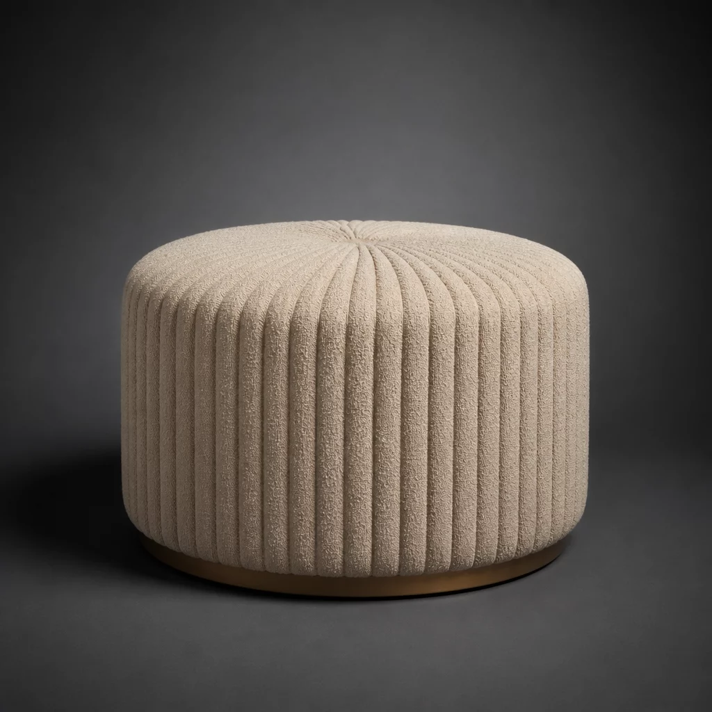 Round Interior Pouf