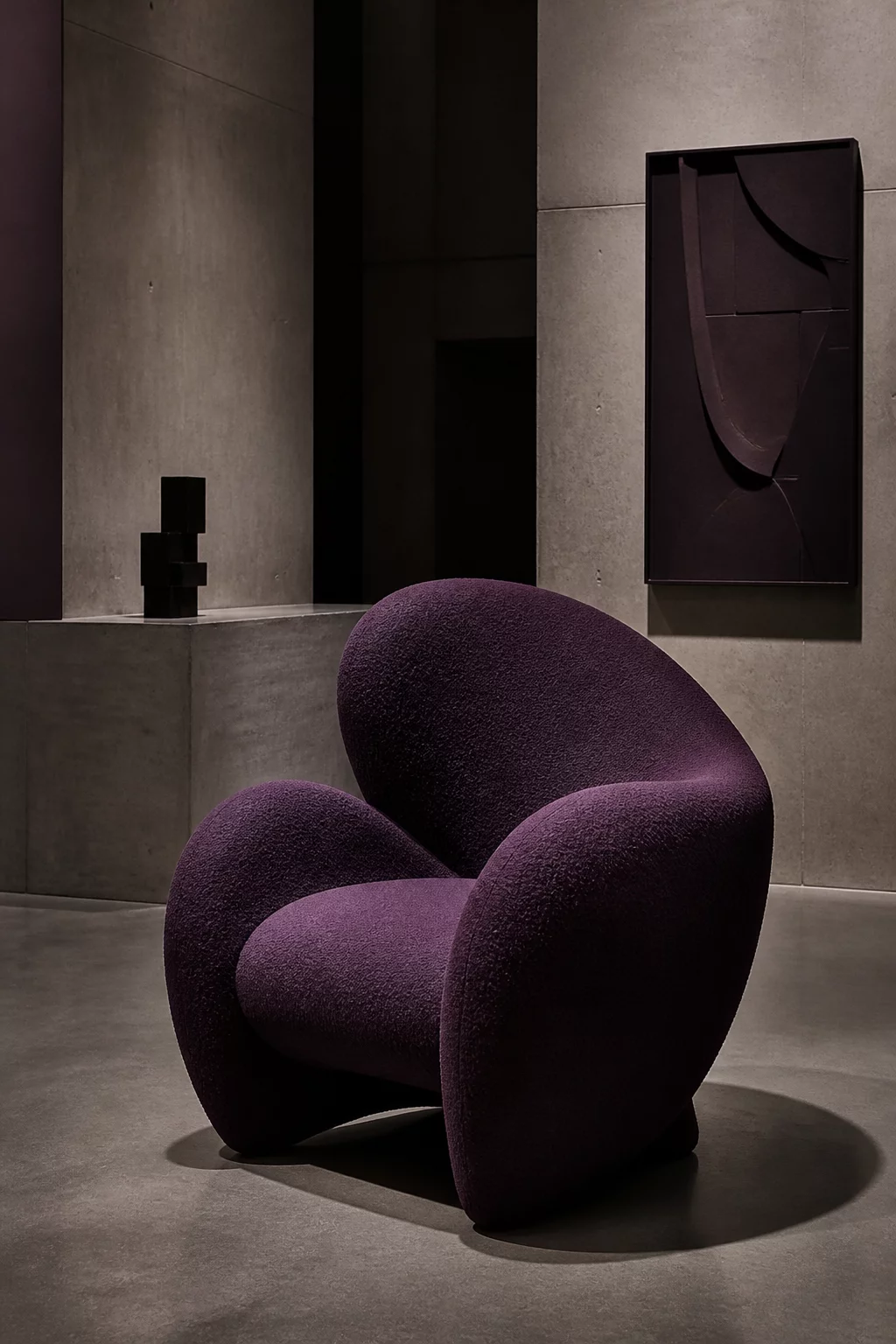 Sculptural avant-garde designer armchair